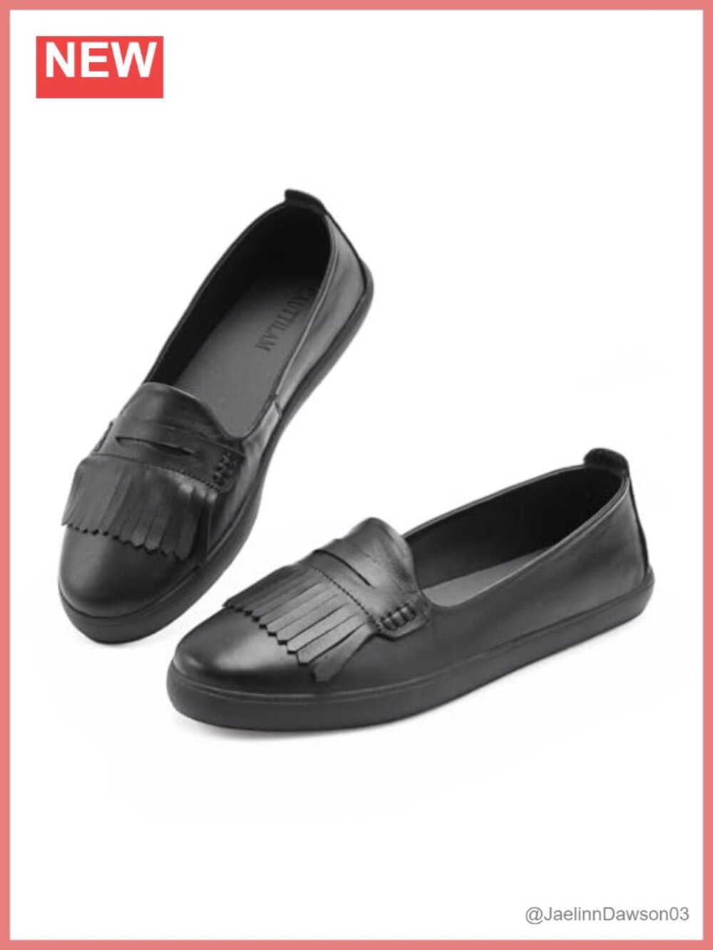 Women's Genuine Leather Loafers Slip On Shoes Cushioned Comfort